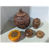 Image 1 : Wood containers with lids