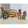 Image 1 : Carved wood décor, cowboys and basket