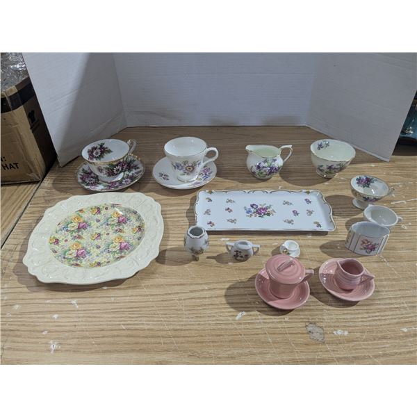 Assorted chinaware dishes and décor