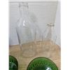 Image 3 : Glass bottles with colored glass dishes
