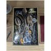 Image 2 : Pewter mini dishes with silver/plated spoons