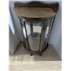 Image 1 : Mini curved glass china cabinet, 13x6.5x23"