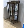 Image 2 : Mini curved glass china cabinet, 13x6.5x23"
