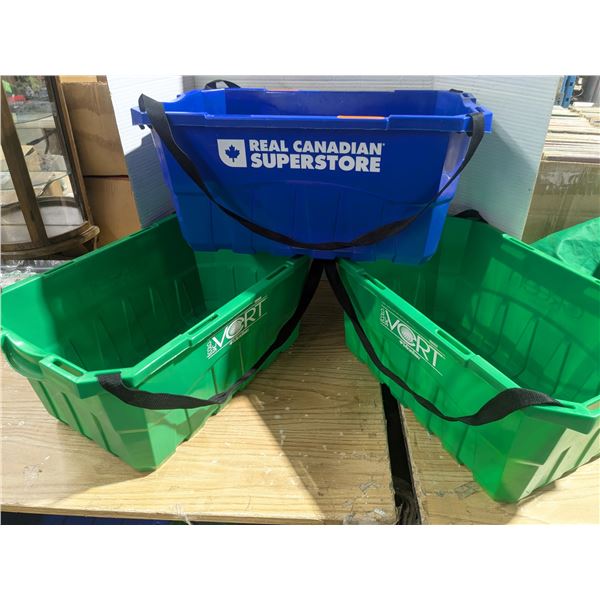 3 Presidents choice grocery basket totes