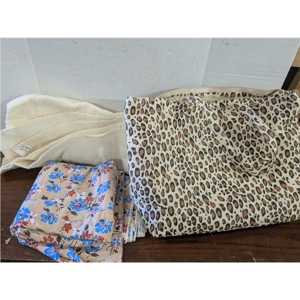 Sewing tote bag with fabric