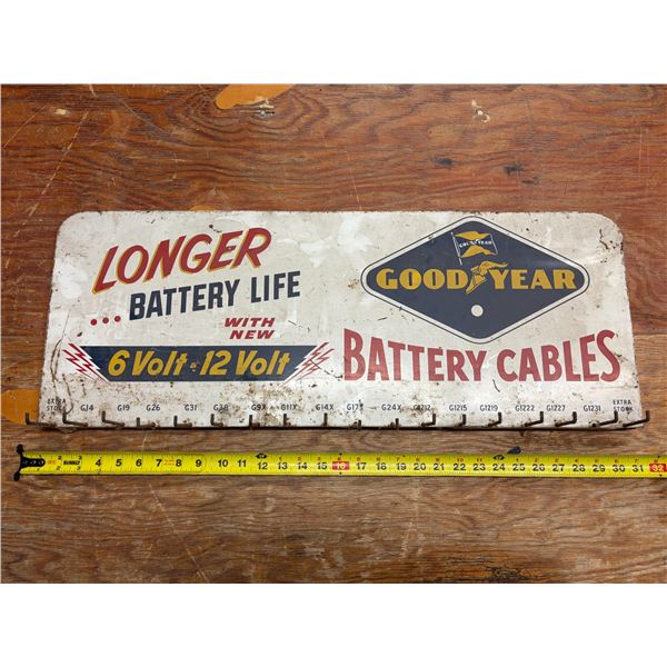 Vntage Goodyear Battery Cables display rack.