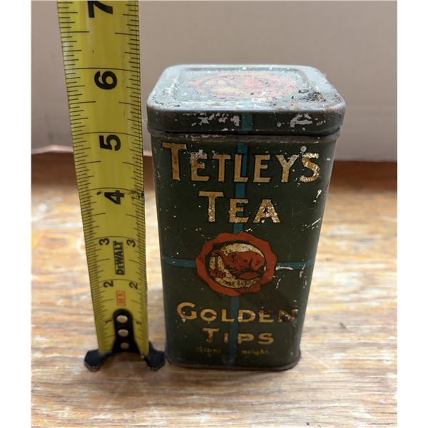 Antique Tetley's Tea "Golden Tips" Tin.