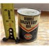 Image 1 : Vintage 1940s–1950s Gulf Valvetop Oil Metal Tin. (Full)