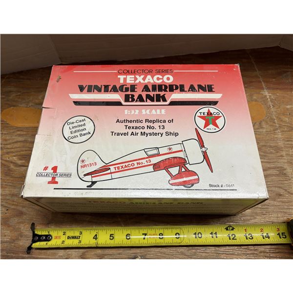 Empty Box of Collector Series - Texaco Vintage Airplane Bank Box.