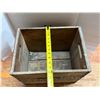 Image 3 : Vintage mid-20th-century Canada Dry wooden soda crate featuring the iconic green diagonal banner and