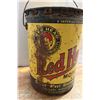 Image 2 : Vintage 5 Imperial Gallon "Red Head" motor oil pail. (Empty)
