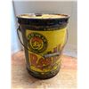 Image 4 : Vintage 5 Imperial Gallon "Red Head" motor oil pail. (Empty)