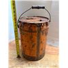 Image 3 : Vintage 5-gallon orange metal Co-Op oil or lubricant pail.