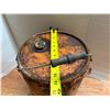 Image 4 : Vintage 5-gallon orange metal Co-Op oil or lubricant pail.