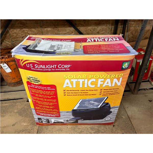 Solar Powered Attic Fan, which uses no electricity to lower energy costs, cool the house in summer, 