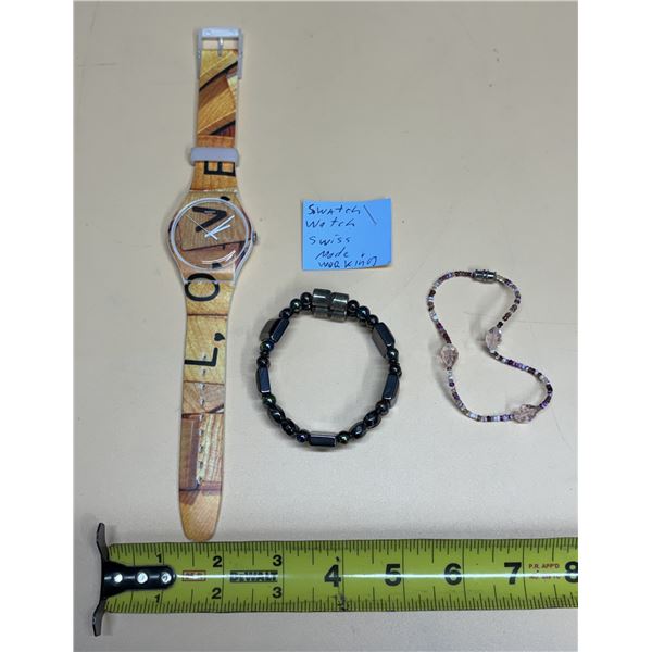 Swatch Watch. (Swiss Made) - Working  and Bracelets.