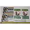 Image 1 : (2) Dunlop Tyre Service Tin Signs and (2) Clean UP After Your Dog Double-Sided H-Stake Metal Stakes 