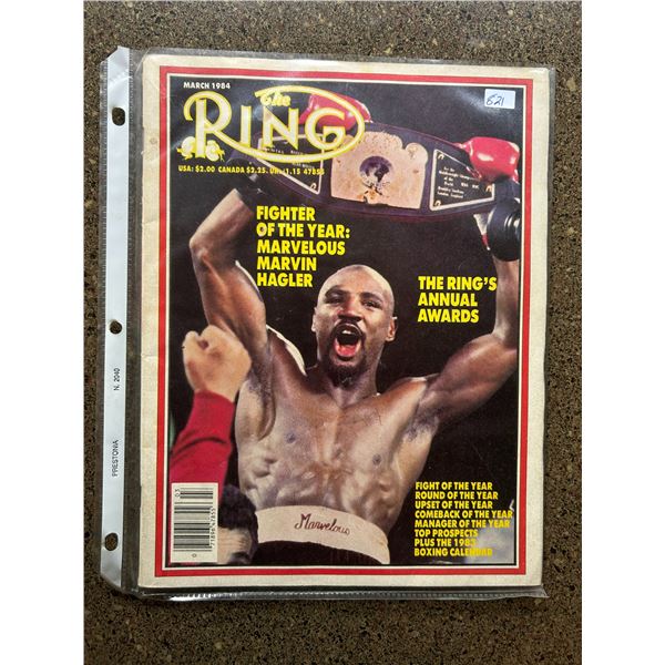 Vintage Ring Boxing Magazine (Hagler)
