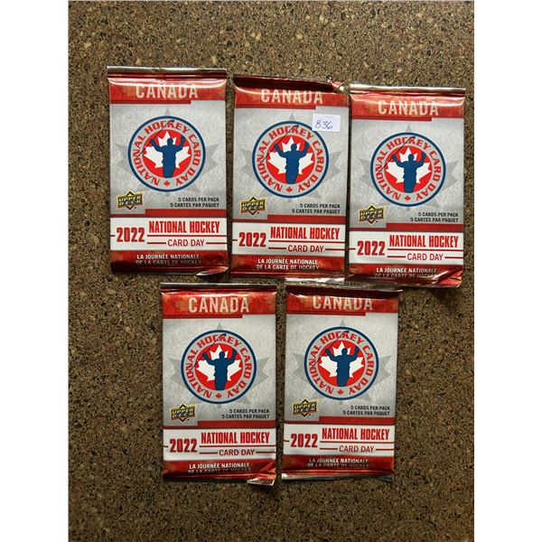 2022 National Hockey Card Day - 5 Unopened Packs