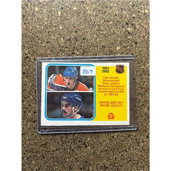 Wayne Gretzky - 1981-82 Shorthanded Goal Leaders - Hockey Card