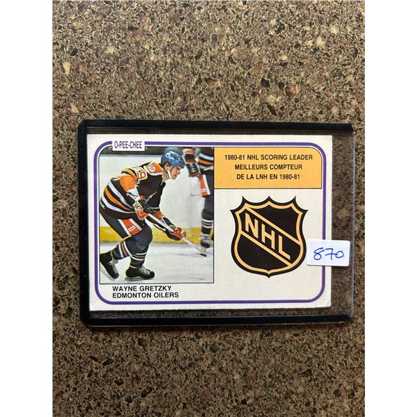 Wayne Gretzky - 1980-81 Scoring Leader - Hockey Card