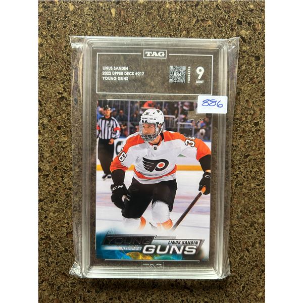 Linus Sandin - Young Guns Rookie Card - Graded Mint