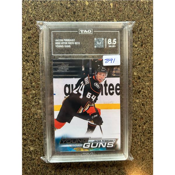Jacob Perreault - Young Guns Rookie Card - Graded Near Mint / Mint