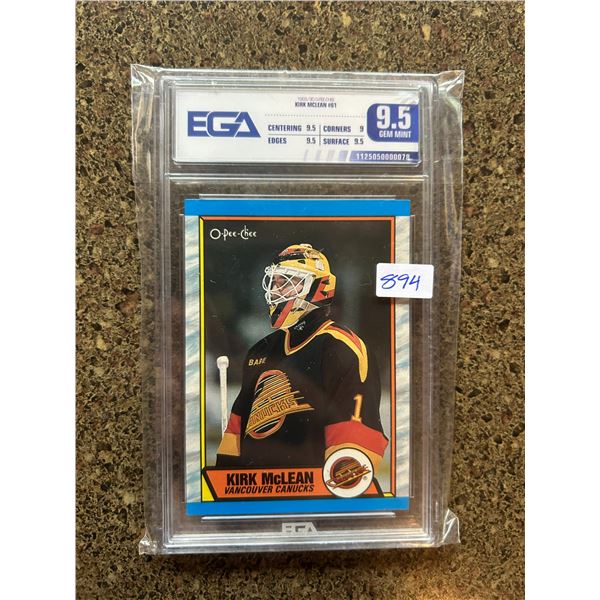 Kirk McLean - Rookie Card - Graded Gem Mint