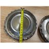 Image 3 : Pair of Vintage, polished chrome Citroën DS hubcaps featuring a classic convex center dome.