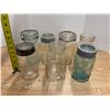 Image 1 : Vintage and antique glass canning and fruit jars.