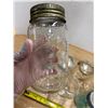 Image 3 : Vintage and antique glass canning and fruit jars.
