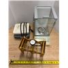 Image 1 : Gold-colored Swiss Boy 115 Lab Jack, Corning Laboratory Stirring Hot Plate (Untested) and Mettler To