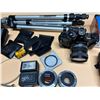 Image 7 : Collection of vintage photography equipment,. (It includes Camera, Camera Lenses, Tri-pot, Navigatio