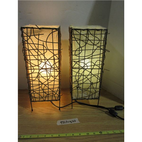 Woven Wire Lamps