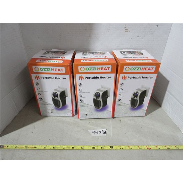 (3) Ozziheat portable heater