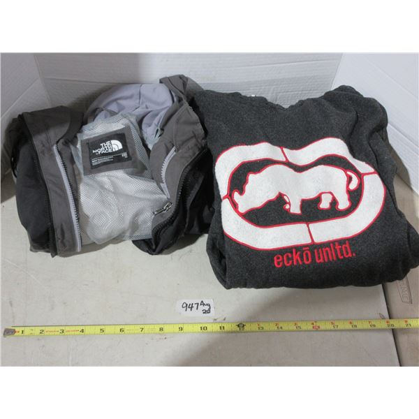 Ecko Unltd womens hoodie size m and Northface boys spring jacket size xxs