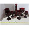 Image 1 : Avon Cape Cod collection ruby red deconter and matching goblets