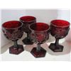 Image 2 : Avon Cape Cod collection ruby red deconter and matching goblets