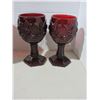 Image 4 : Avon Cape Cod collection ruby red deconter and matching goblets