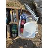 Image 1 : Pallet of misc items, tins, sheds, chair