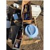 Image 1 : Pallet of misc items, croquet game, books, planer