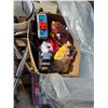 Image 4 : Pallet of misc items, high chair, toys, hardware