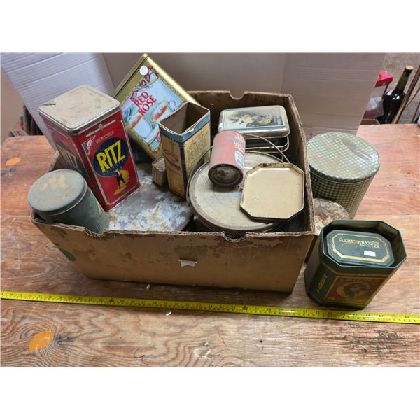 Various collectable tins