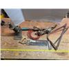 Image 1 : Lot of various tools, saws, antique jack, winch