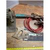Image 4 : Lot of various tools, saws, antique jack, winch