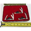 Image 2 : Vintage Schrade Old Timer limited edition 3-piece folding pocket knife set featuring sawcut handles 