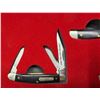 Image 3 : Vintage Schrade Old Timer limited edition 3-piece folding pocket knife set featuring sawcut handles 
