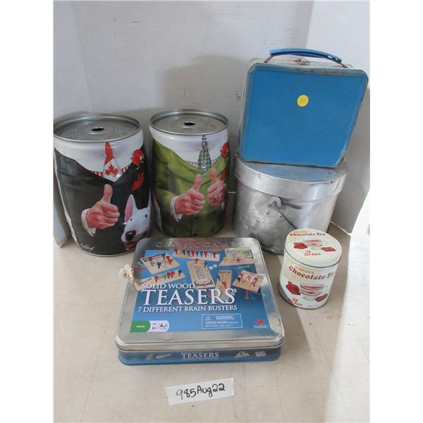 (6) Empty Tins