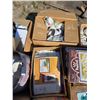 Image 5 : Pallet of misc items- dishes, bag holder, tin, lach hook design patterns