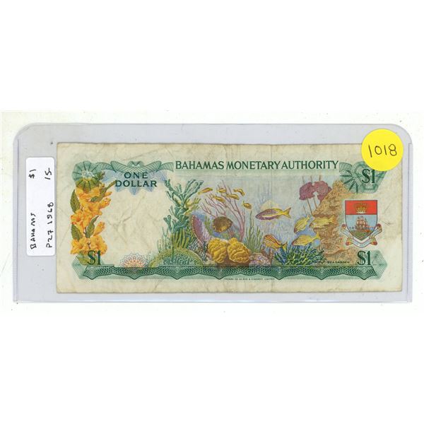 Bahamas. 1968 $1. Fish and coral. Fine.